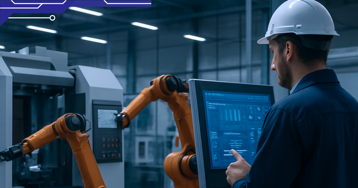 IoT Internet of Things connecting smart devices in a Smart Factory